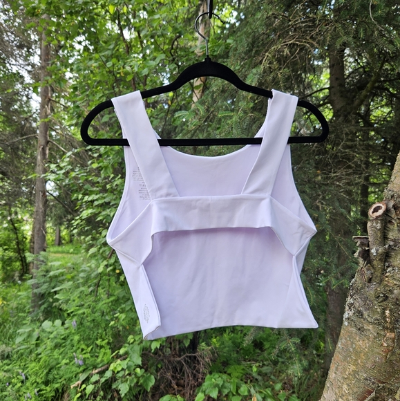 Be Right Back crop top Free People Movement size XL white - Picture 2 of 4